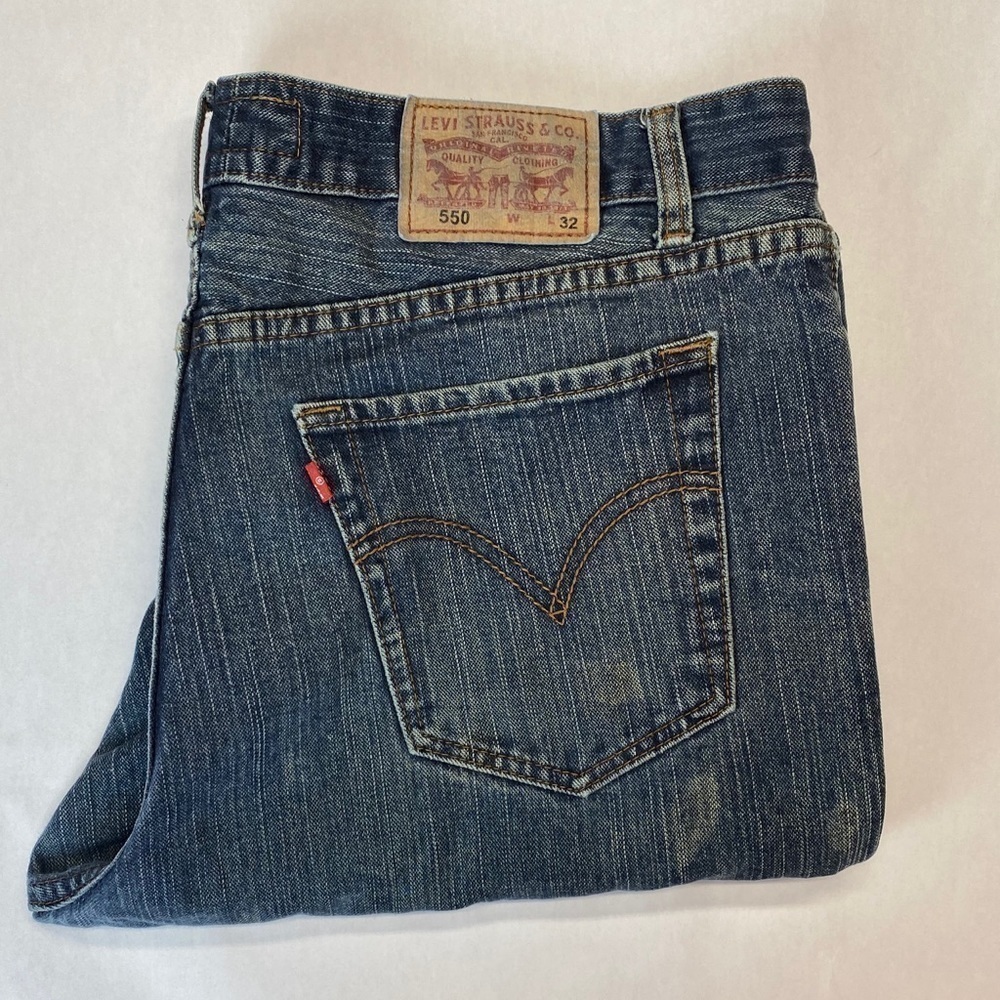 LEVIS 550 SLIM STRAIGHT JEANS W 38 L 32